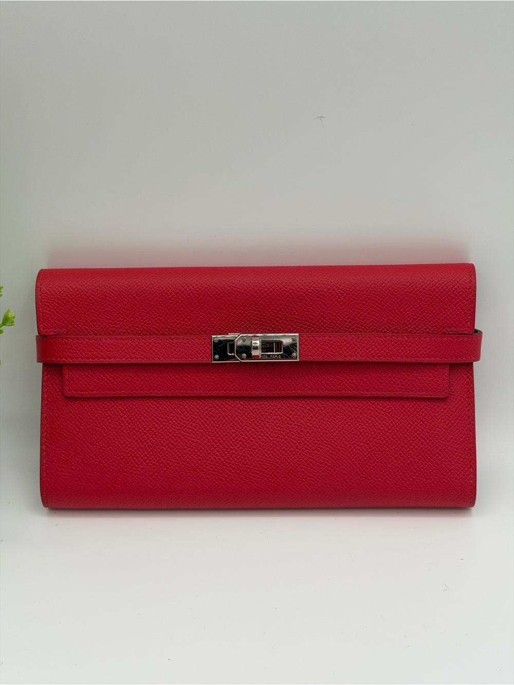 Hermes Kelly Epsom leather long wallet palladium hardware 😍🔥